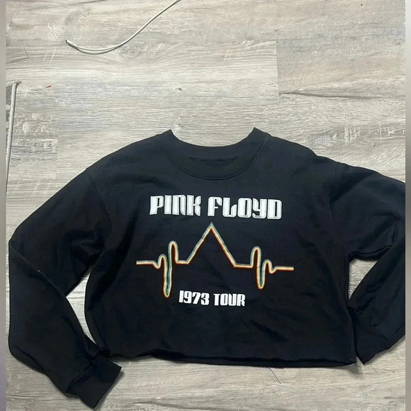 Pink Floyd Tops - Women’s Pink Floyd black cropped sweatshirt. Size medium